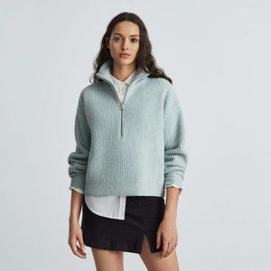 Everlane The Felted Merino Half-Zip Sweater